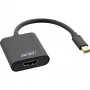 Mini DisplayPort auf HDMI Adapter InLine 4K/60Hz mit Audio, Aluminium, 0,15 m, schwarz