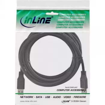 InLine USB 3.2 Gen.1 Kabel Typ A Stecker / A Stecker, schwarz, 3 m