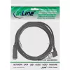 InLine USB 2.0 Smart Kabel abgewinkelt + reversibel Typ A Stecker / Buchse schwarz 2m