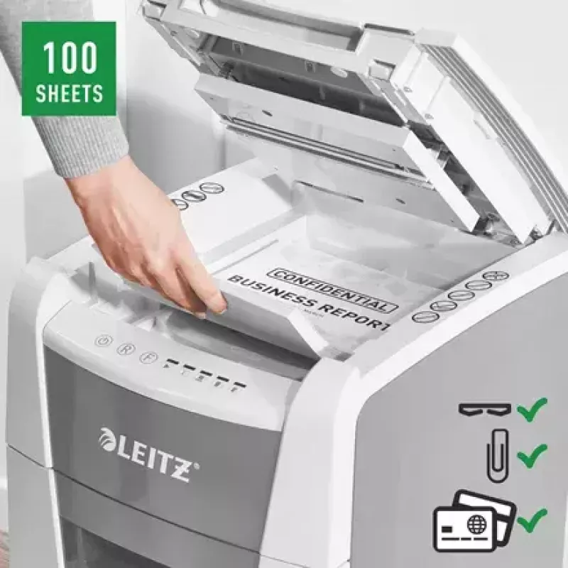 Leitz IQ Autofeed Small Office 100 Automatischer Aktenvernichter P5