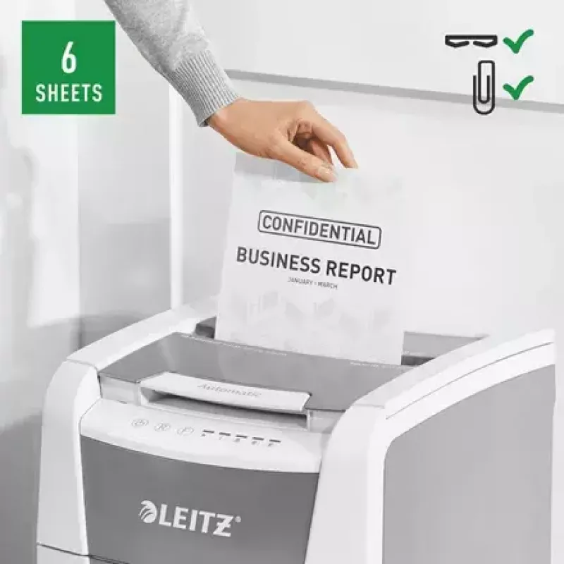 Leitz IQ Autofeed Small Office 100 Automatischer Aktenvernichter P5