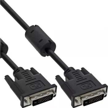 InLine DVI-D-Kabel 24+1 Stecker/Stecker Dual Link mit 2 Ferritkernen 10 m
