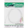 InLine Audio Headset Adapterkabel 3,5 mm Stecker 4-polig / 2x 3,5 mm, weiß, 1 m