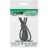 InLine Audio-Adapterkabel, 3,5 mm Stereo Stecker/Buchse mit Gewinde, 0,6 m