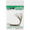 InLine Stromadapterkabel, 2x 5,25 Zoll Stecker / 8-Pin PCI-Express Stecker, 0,15 m