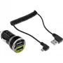 InLine USB DUAL+ KFZ Ladeset, Netzteil mit 1m Spiralkabel