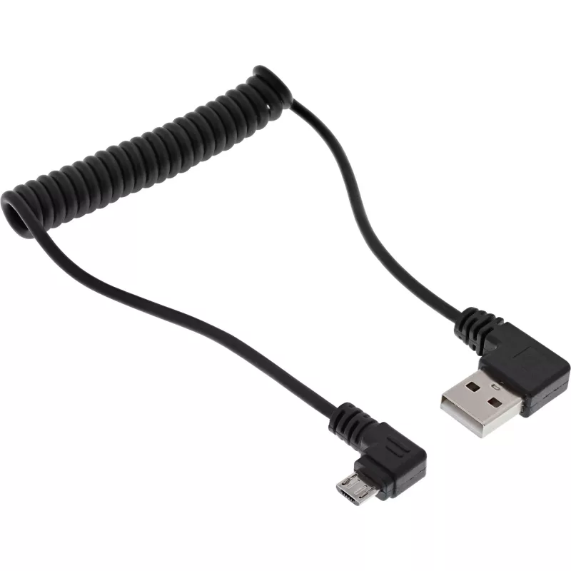 InLine USB DUAL+ KFZ Ladeset, Netzteil mit 1m Spiralkabel