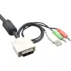 InLine KVM Switch 4 Port DVI-D + USB + Audio inkl. 2 Kabelsets