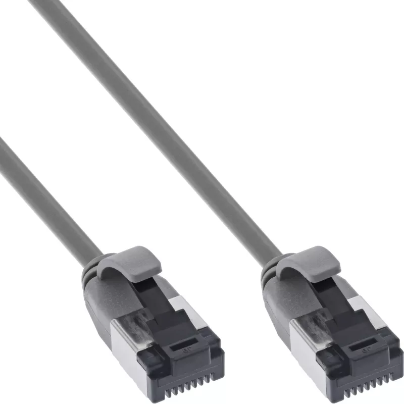 InLine Patchkabel schlank, U/FTP, Cat.8.1, TPE halogenfrei, grau 7,5 m
