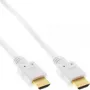 InLine High Speed HDMI-Kabel mit Ethernet, M/M, weiß, vergoldete Kontakte, 2m
