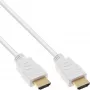InLine High Speed HDMI-Kabel mit Ethernet, M/M, weiß, vergoldete Kontakte, 1,5m