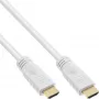 InLine High Speed HDMI Kabel mit Ethernet, M/M, weiß, goldene Kontakte, 7,5m