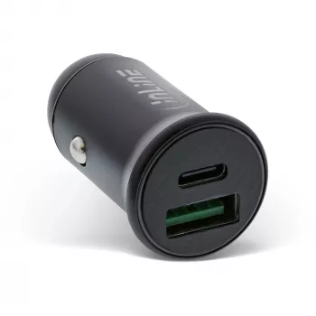 InLine USB-Autoladegerät Stromadapter Power Delivery, USB-A + USB-C, schwarz