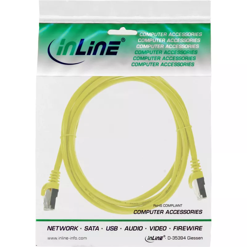 Patchkabel InLine Cat5e SF/UTP, 1 m, gelb