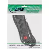 InLine Steckdosenleiste, 4-fach, 2x CEE7/3 + 2x Euro CEE 7/16, schwarz, 3 m