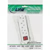 InLine Steckdosenleiste, 4-fach, 2x CEE7/3 + 2x Euro CEE 7/16, weiß, 1,5 m