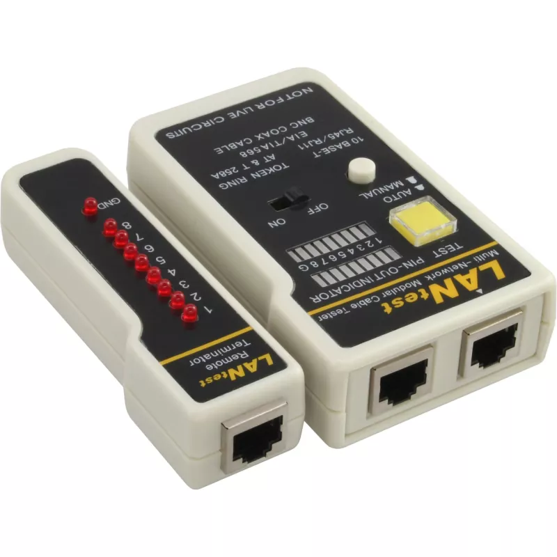 Netzwerkkabeltester InLine 79998 für BNC RJ11 RJ45