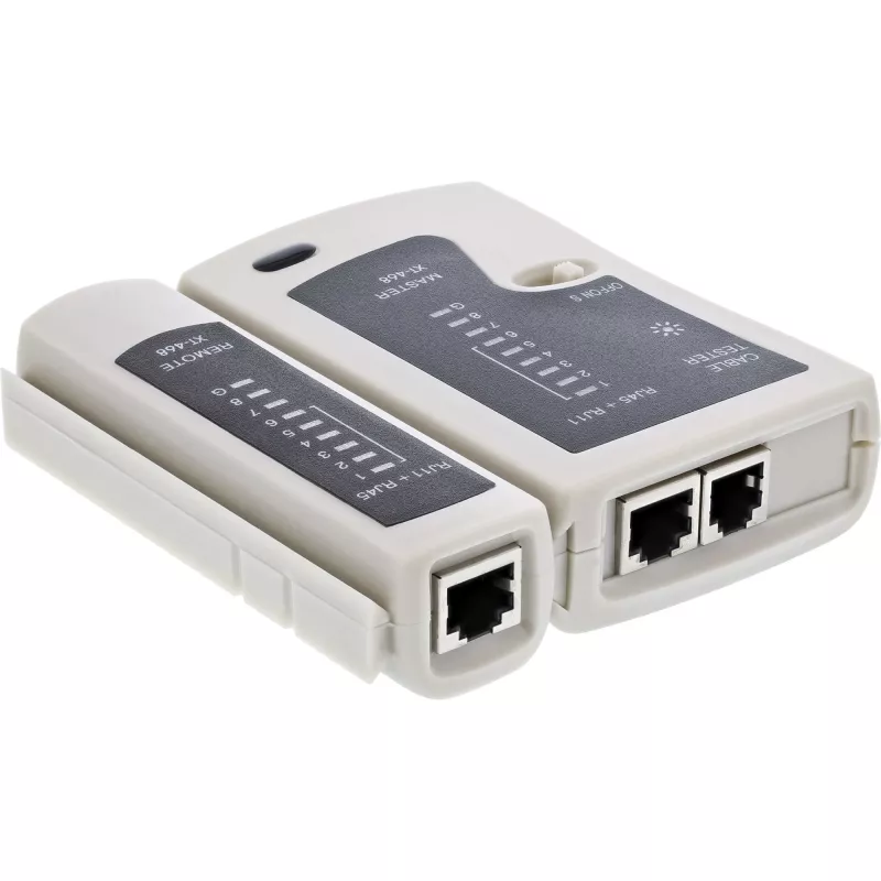 InLine Tester für RJ45-Kabel und -Steckverbinder mit 9 Kontroll-LEDs