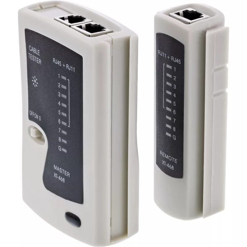 InLine Tester für RJ45-Kabel und -Steckverbinder mit 9 Kontroll-LEDs