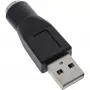 InLine USB-Adapter Typ-A-Stecker auf MD6-Buchse PS/2-Buchse