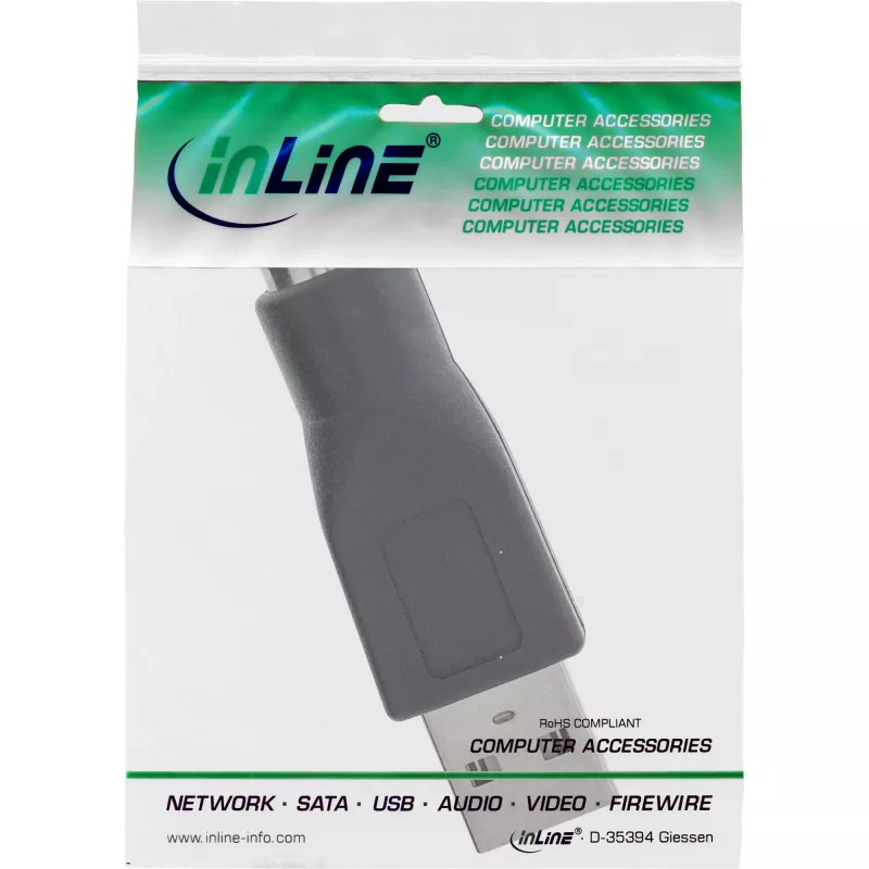 InLine USB-Adapter Typ-A-Stecker auf MD6-Buchse PS/2-Buchse
