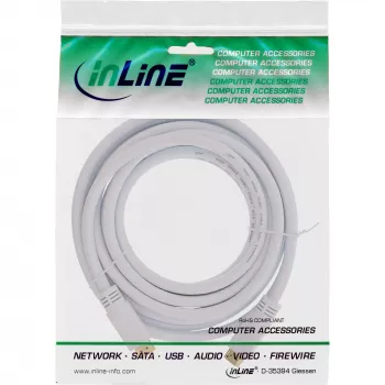 InLine High Speed HDMI Kabel mit Ethernet, M/M, weiß, vergoldete Kontakte, 5 m
