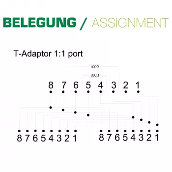 InLine ISDN-Splitter 69932B 1 -> 2 0,15 m mit Widerständen