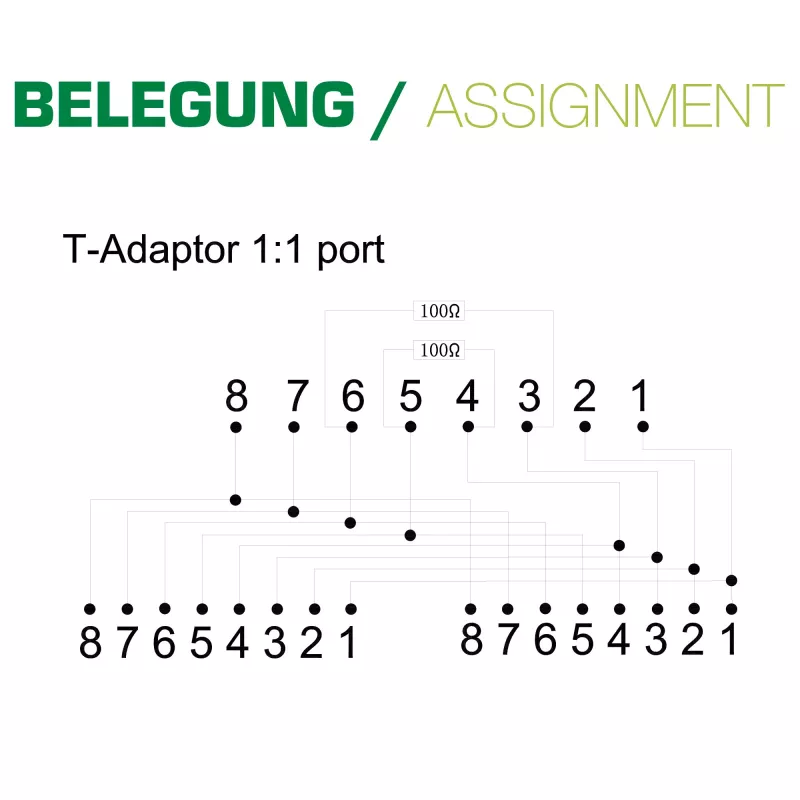 InLine ISDN-Splitter 69932B 1 -> 2 0,15 m mit Widerständen