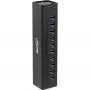 InLine USB 3.0 10 Port Hub Aluminiumgehäuse mit 4A Netzteil, schwarz