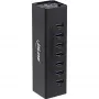 InLine USB 3.0 Hub, 7 Ports, Aluminiumgehäuse, mit 2,5A-Netzteil