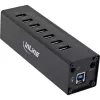 InLine USB 3.0 Hub, 7 Ports, Aluminiumgehäuse, mit 2,5A-Netzteil