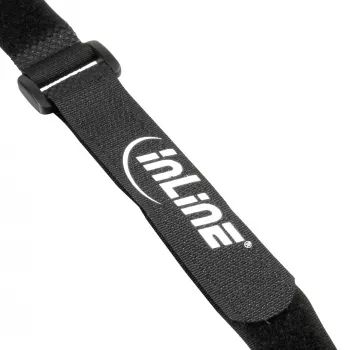 Kabelbinder-Klettband-Set InLine 500×20 mm, Nylon, 10 Stück, schwarz