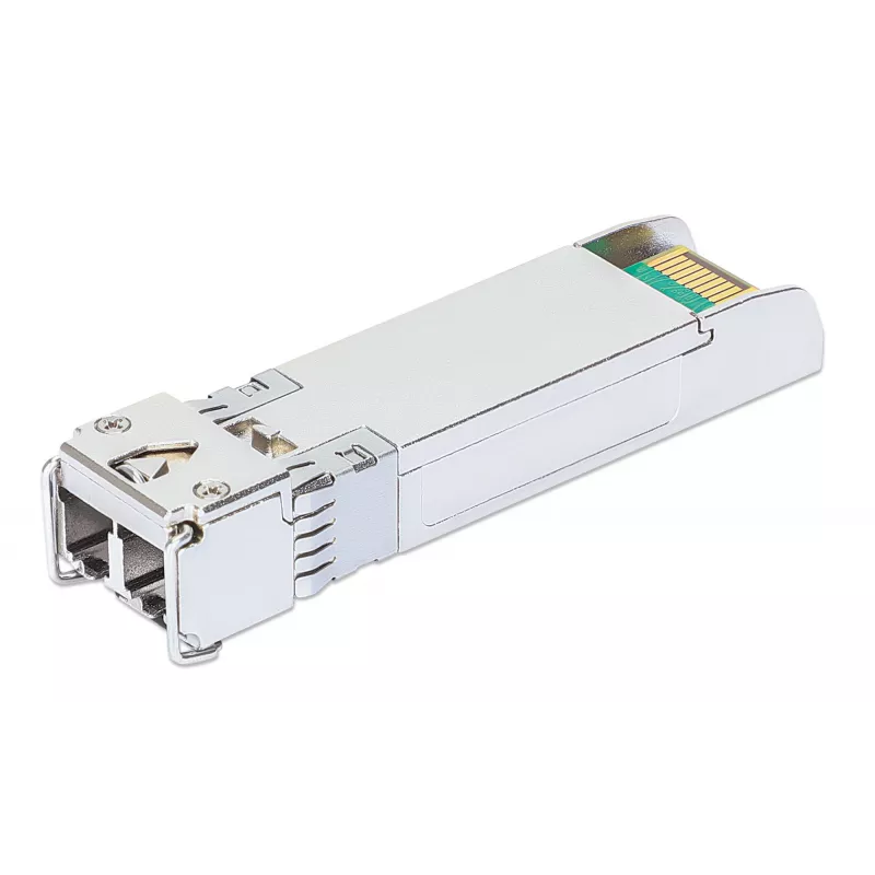 Intellinet Transceiver-Modul optisch, 10 Gigabit Fiber SFP+, 10GBase-SR (LC) Multimode-Port, 300 m, Wellenlänge 850 nm, Ethernet, Glasfaser, HPE-kompatibel, entspricht HPE J9150A / J9150D / JD092A / JD092B, drei Jahre Garantie