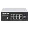 Intellinet Industrial 8-Port Gigabit Ethernet PoE+ Layer 2+ Web-Managed Switch mit 2 SFP-Ports, IEEE 802.3at/af (PoE+/PoE) konform, PoE-Leistungsbudget bis zu 240 W, Layer 2+/Layer 3 Lite, IP30-zertifiziertes Metallgehäuse, selbstheilendes Netzwerk, Endsp