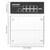 Intellinet Industrial 8-Port Gigabit Ethernet PoE+ Layer 2+ Web-Managed Switch mit 2 SFP-Ports, IEEE 802.3at/af (PoE+/PoE) konform, PoE-Leistungsbudget bis zu 240 W, Layer 2+/Layer 3 Lite, IP30-zertifiziertes Metallgehäuse, selbstheilendes Netzwerk, Endsp