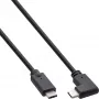 InLine USB 3.2 Gen.2 Kabel, USB-C Stecker/Stecker abgewinkelt, schwarz, 1,5 m
