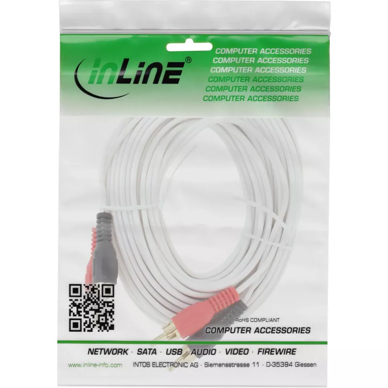 InLine RCA Kabel 2x RCA Stecker / Stecker vergoldet 7m