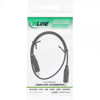 InLine HDMI Flachbandkabel High Speed Kabel mit Ethernet vergoldet schwarz 0,5m