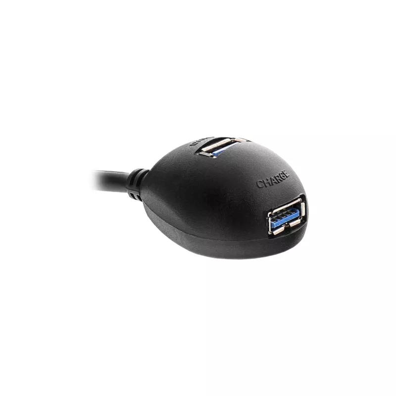 InLine USB 3.2 Gen.1 Kabel USB Typ A M / A W + Stromversorgung, mit Ständer, schwarz, 3m
