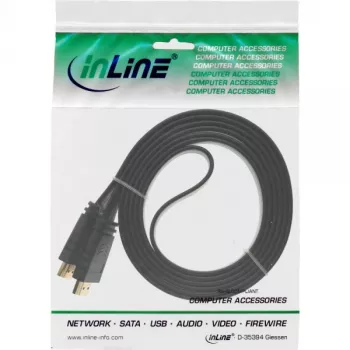 InLine HDMI Flachkabel High Speed Kabel mit Ethernet vergoldet schwarz 7,5 m