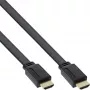 InLine HDMI Flachkabel High Speed Kabel mit Ethernet vergoldet schwarz 1m