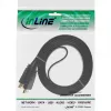 InLine HDMI Flachkabel High-Speed-Kabel mit Ethernet vergoldet schwarz 2 m
