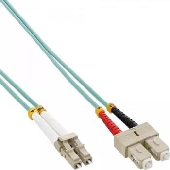 Glasfaser-Duplex-Kabel LC/SC InLine 88642O 50/125µm OM3 2m