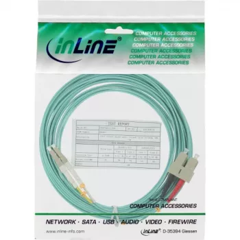Glasfaser-Duplex-Kabel LC/SC InLine 88642O 50/125µm OM3 2m