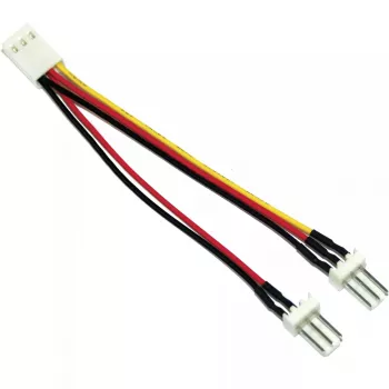 InLine Lüfter-Adapter-Y-Kabel 3pin Molex Buchse / 2x 3pin Molex Stecker 100 Stk.