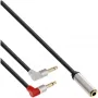InLine schlank Audio Flugzeugsitz-Kabel 2x 3,5 mm Stecker auf 1x Buchse, 2 m