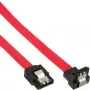 InLine SATA-Kabel für 150/300/600 S-ATA-Anschlüsse, abgewinkelt mit Rastnasen, 90°, 0,15 m