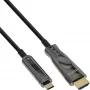 InLine USB Display AOC Kabel, USB-C Stecker auf HDMI Stecker (DP Alt Mode), 50m