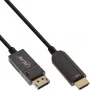 InLine DisplayPort zu HDMI AOC Konverterkabel, 4K/60Hz, schwarz, 50m