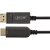 InLine DisplayPort auf HDMI AOC Konverterkabel, 4K/60Hz, schwarz, 25m